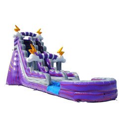 20 Foot Purple Lightning Water Slide