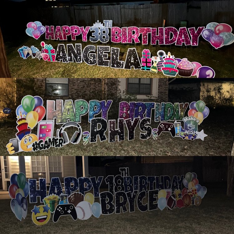 Yard Card Greeting - Happy Birthday