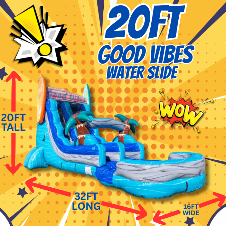 20 ft Good Vibes Water Slide