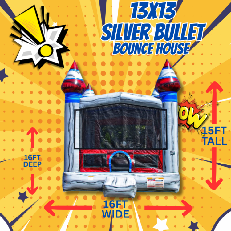 13x13 Silver bullet bounce house